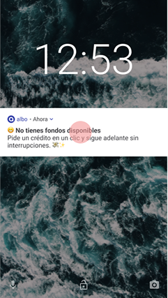 Push notification on lock screen